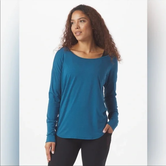 GLYDER Moroccan Blue Dolman Top M - Picture 3 of 6